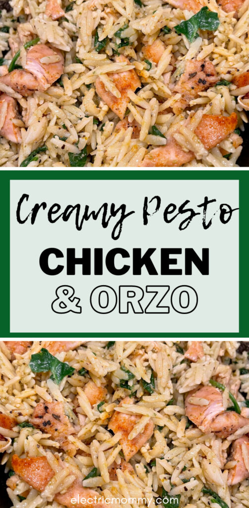 Orzo, Chicken, Chicken Dinner, Pesto, Creamy Pesto Chicken, Dinner Recipe
