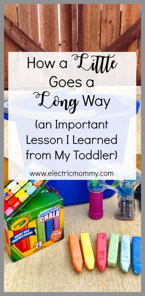 How a Little Goes a Long Way - An Important Lesson I Learned from My Toddler, screen free parenting, motherhood, childhood unplugged