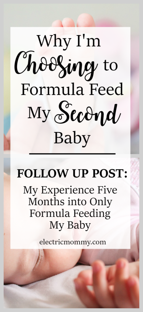 Breastfeeding vs Formula - Why I'm Choosing to Formula Feed My Second Baby Follow Up Post - How me and baby are doing five months in. #newborn #pregnancy #breastfeeding #formulafeeding #formulafeedingtips #babformula #babyfeedingtips 