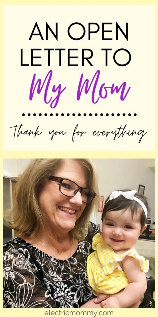 An Open Letter to My Mom - Thank You! My mom raised us on her own and I have a new found respect for everything she did now that I'm a mom. Motherhood | SAHM | Mother Daughter | Mother's Day | Letter to Mom #lettertomom #mothersday #openletter