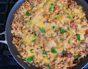 Steps to Cook Cheeseburger Orzo Skillet-Electric Mommy