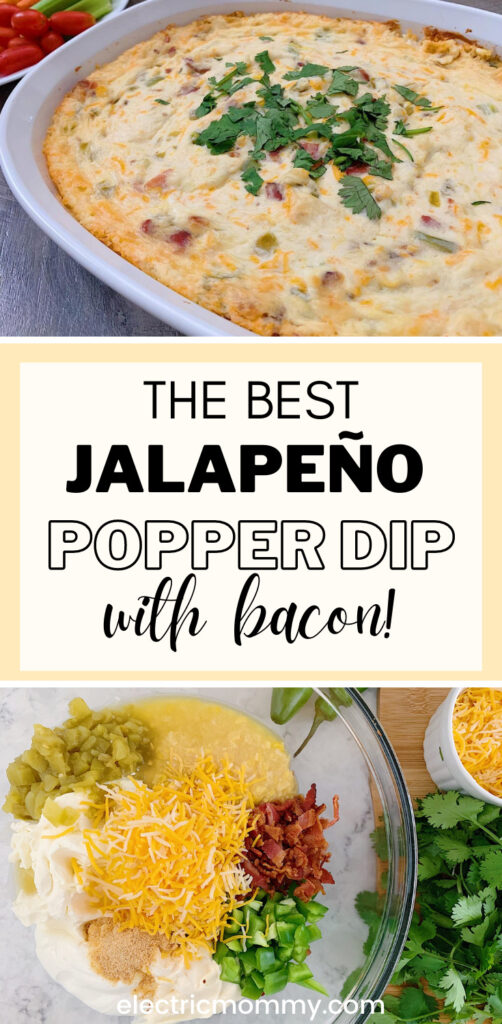 Jalapeno Bacon Dip | Jalapeno Bacon Popper Dip | Jalapeno Popper Dip #appetizers #diprecipes #jalapenopopperdip 