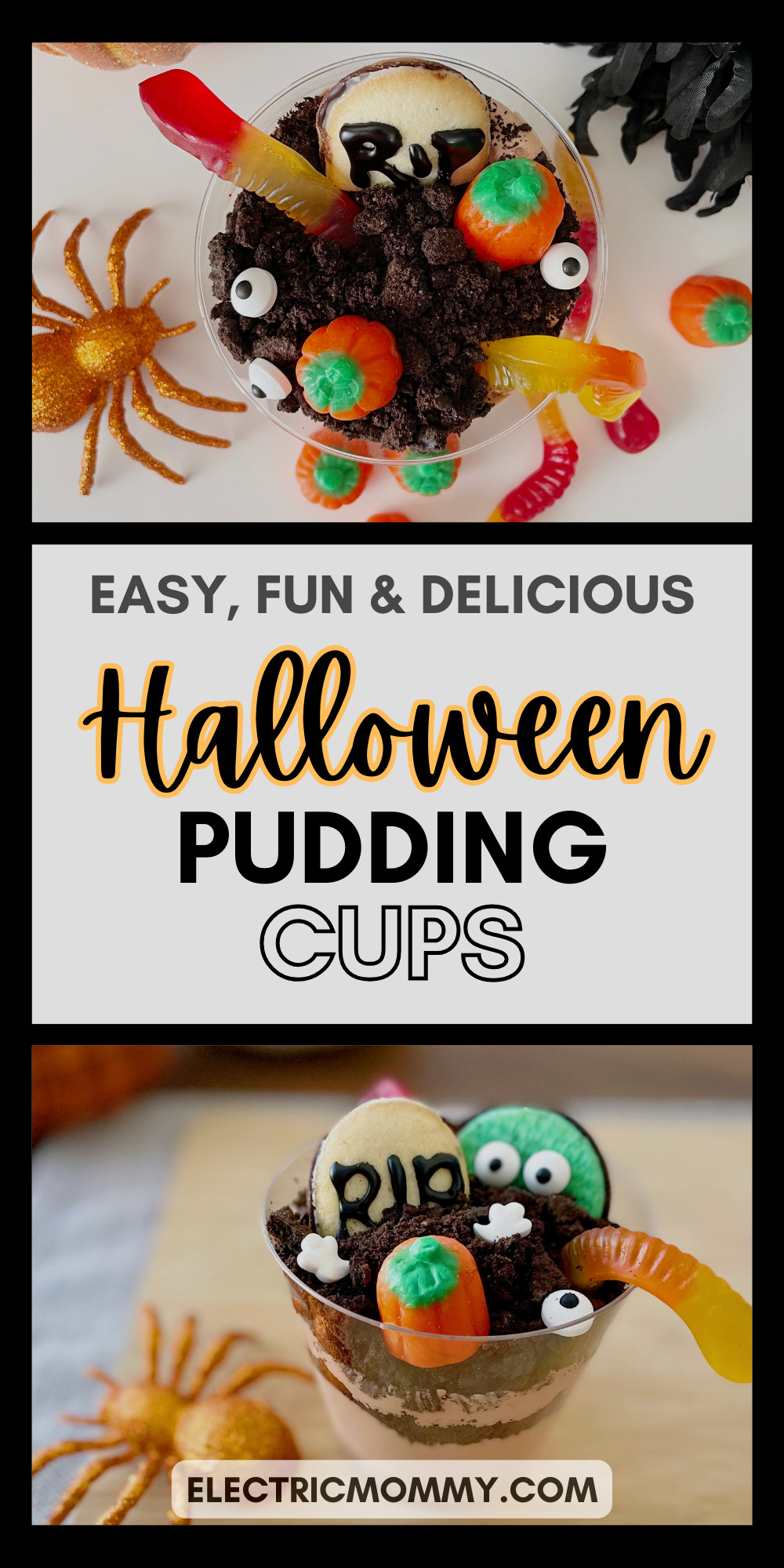 Halloween Pudding Cups