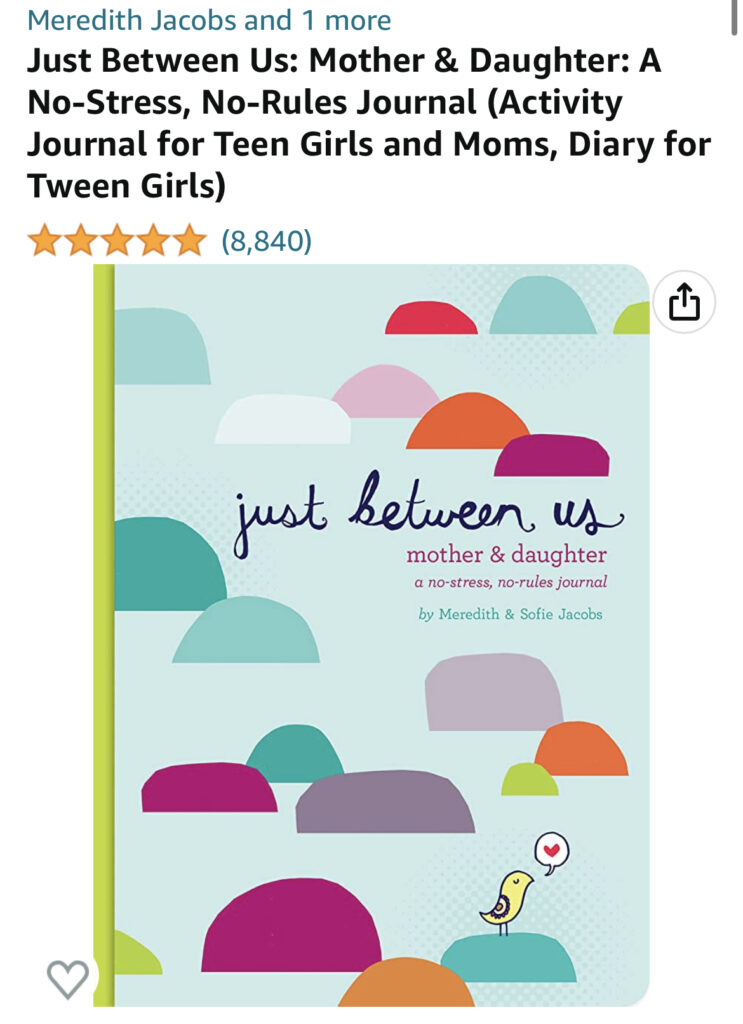 Just Between Us: Mother and Daughter: a No-Stress, No-Rules Journal  (Activity Journal for Teen Girls and Moms, Diary for Tween Girls)