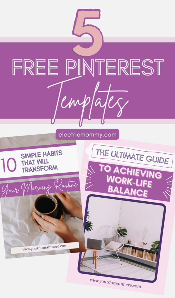 Save time by using these FREE, thoughtfully designed Pinterest templates. Sharing more templates every month! #pinteresttemplates #canva #canvatemplates