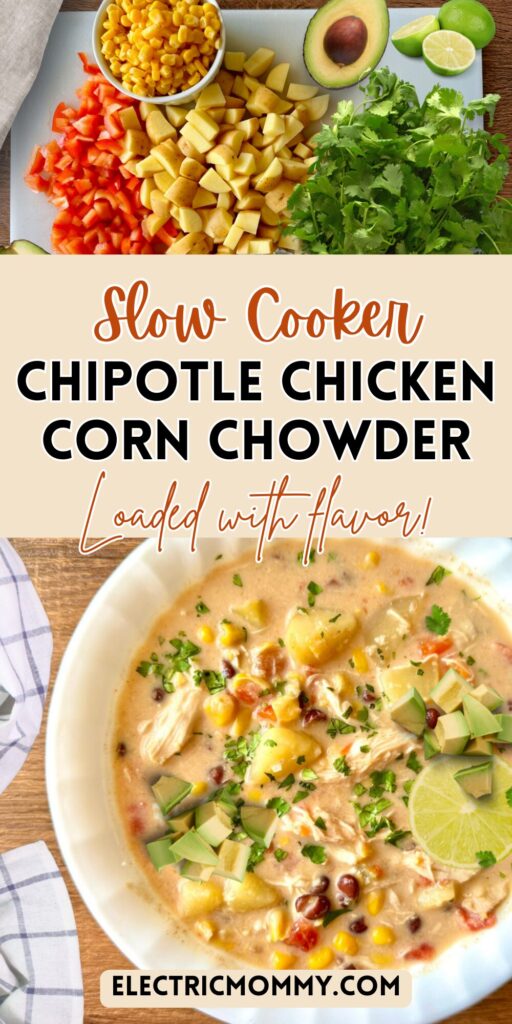 chicken corn chowder, crock pot recipes, easy soup recipes