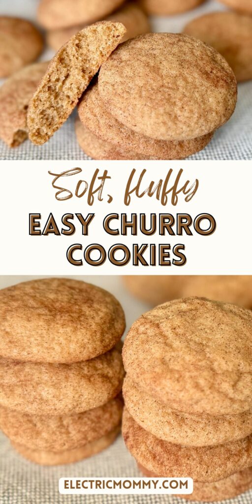 stack of churro cookies on a table