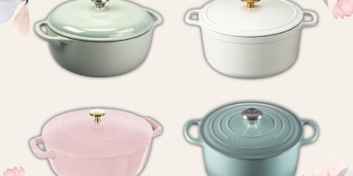 4 different colored dutch ovens